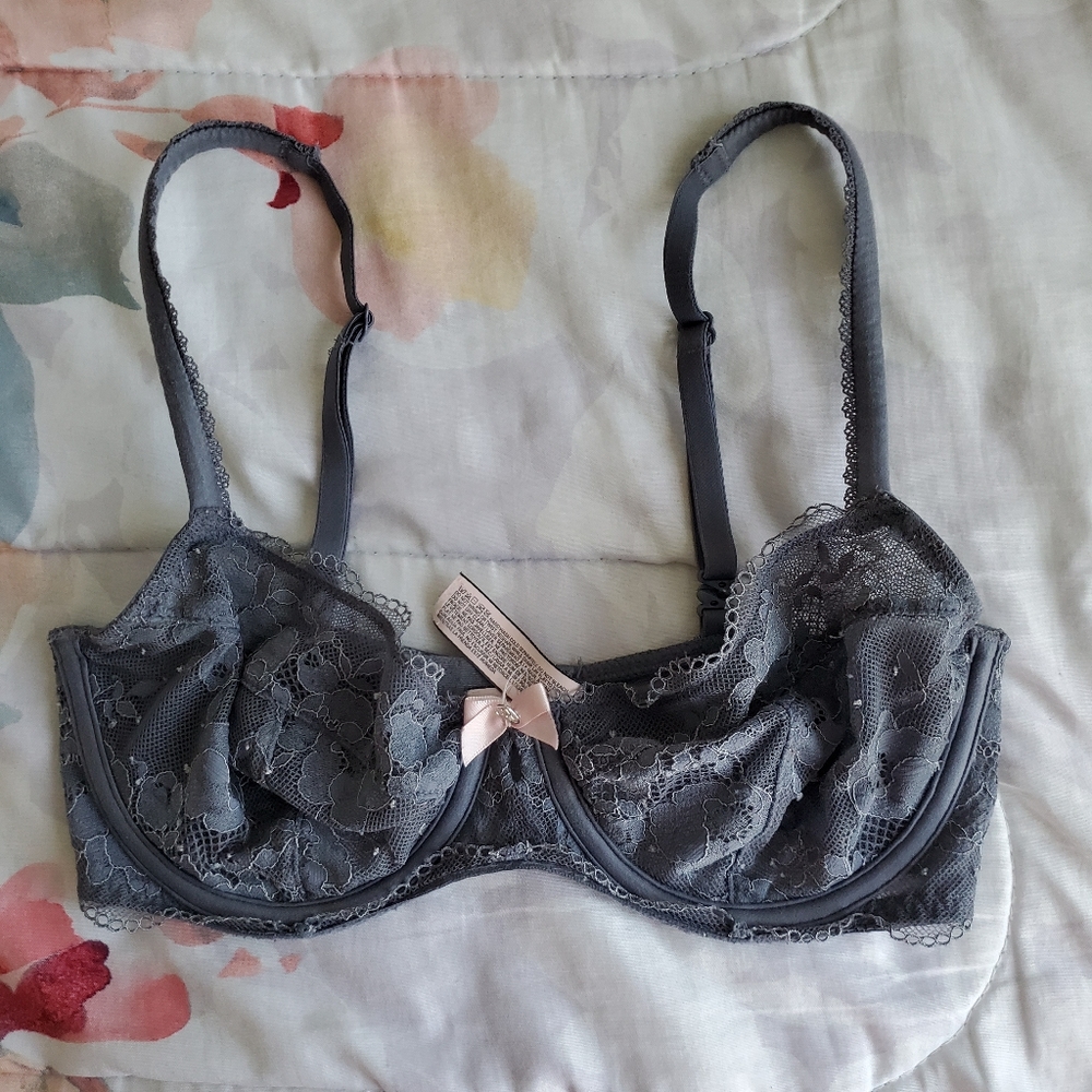 Grey Unlined Bra
